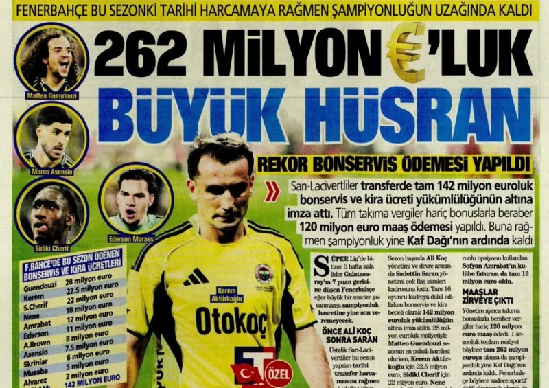 30 Nisan 2026 – Gazetelerde FENERBAHÇE