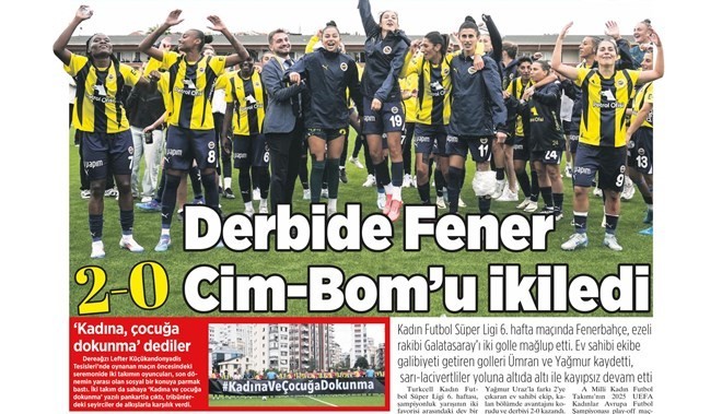 14 Ekim 2024 – Gazetelerde FENERBAHÇE