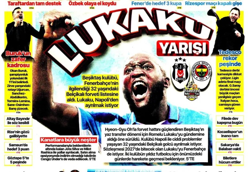 16 Nisan 2026 – Gazetelerde FENERBAHÇE