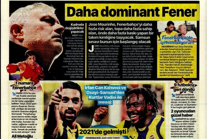 17 Ekim 2024 – Gazetelerde FENERBAHÇE