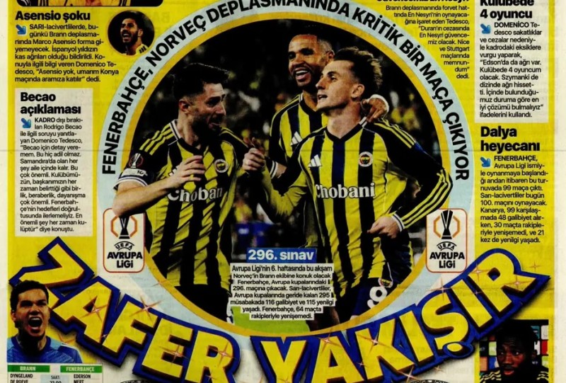11 Aralık 2025 – Gazetelerde FENERBAHÇE
