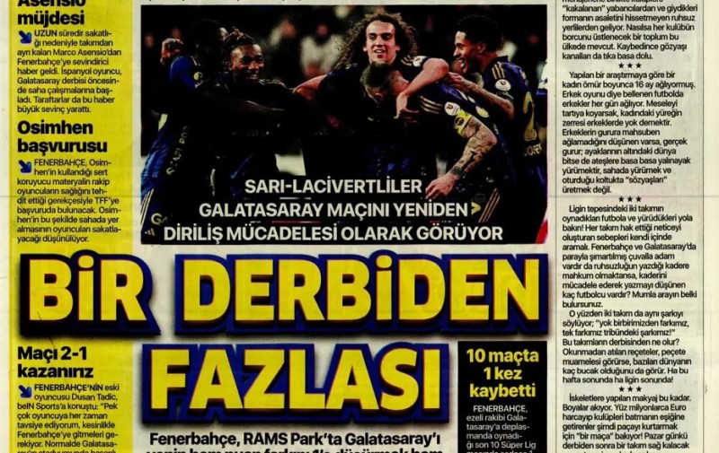 24 Nisan 2026 – Gazetelerde FENERBAHÇE