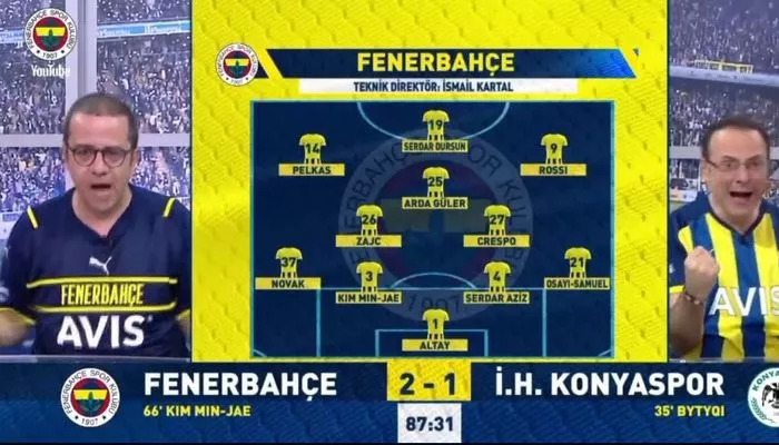 Fenerbahçe 2-1 Konyaspor - FB TV Gol anları